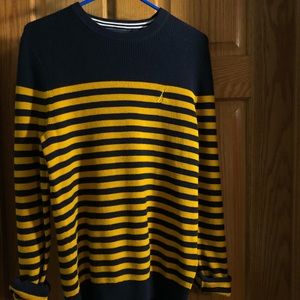 Nautica Yellow/Navy Stripe Sweater - Small (NWOT)